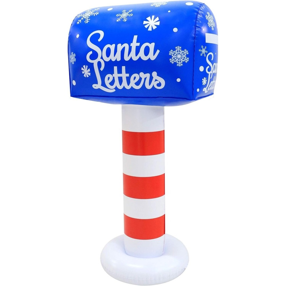 Letters to Santa Inflatable Mailbox Christmas Blow Up Decoration 3.5 Feet Tall